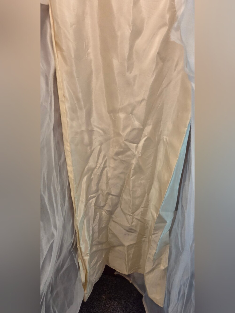 Elegant Cream Handmade Vintage Luxury Wedding Daisey Trim Dress Sz12 - Picture 6 of 13